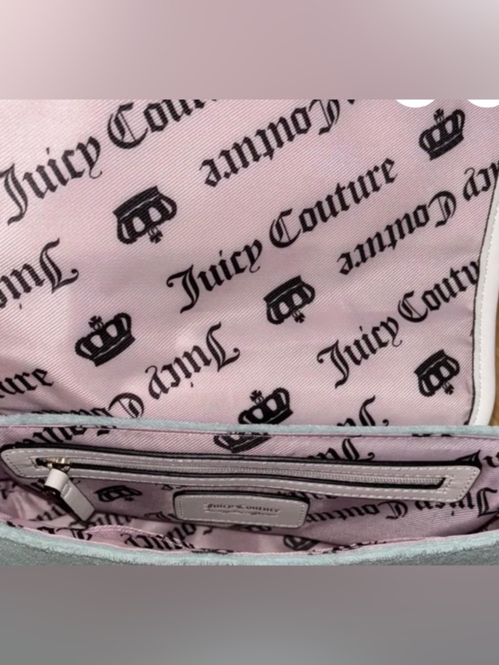 Juicy Couture Sweet and Juicy Flap Crossbody Bag - Pale Turquoise - Picture 4 of 6
